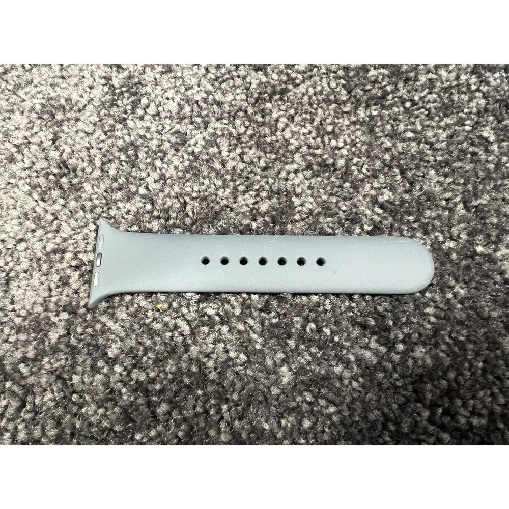 OEM Apple Watch Sport Band Size S M Gray/Midnight Blue Silicone ONLY HALF
